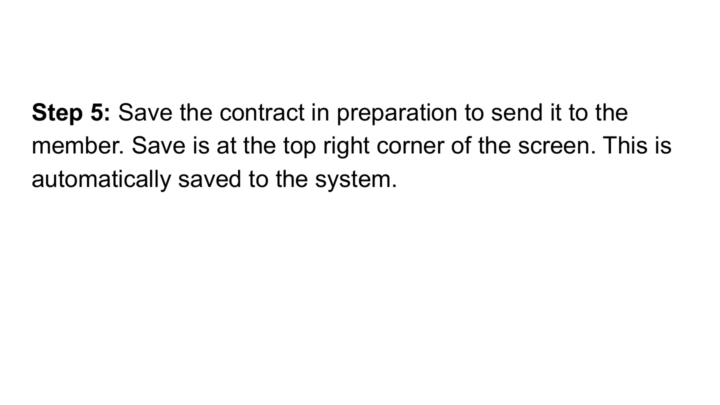 Save the contract