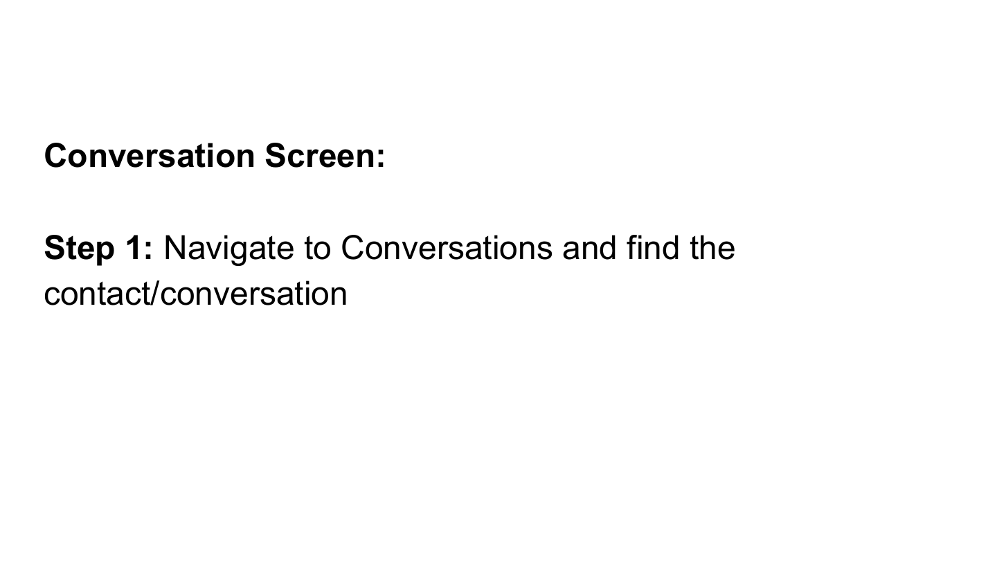 Find contact in Conversations
